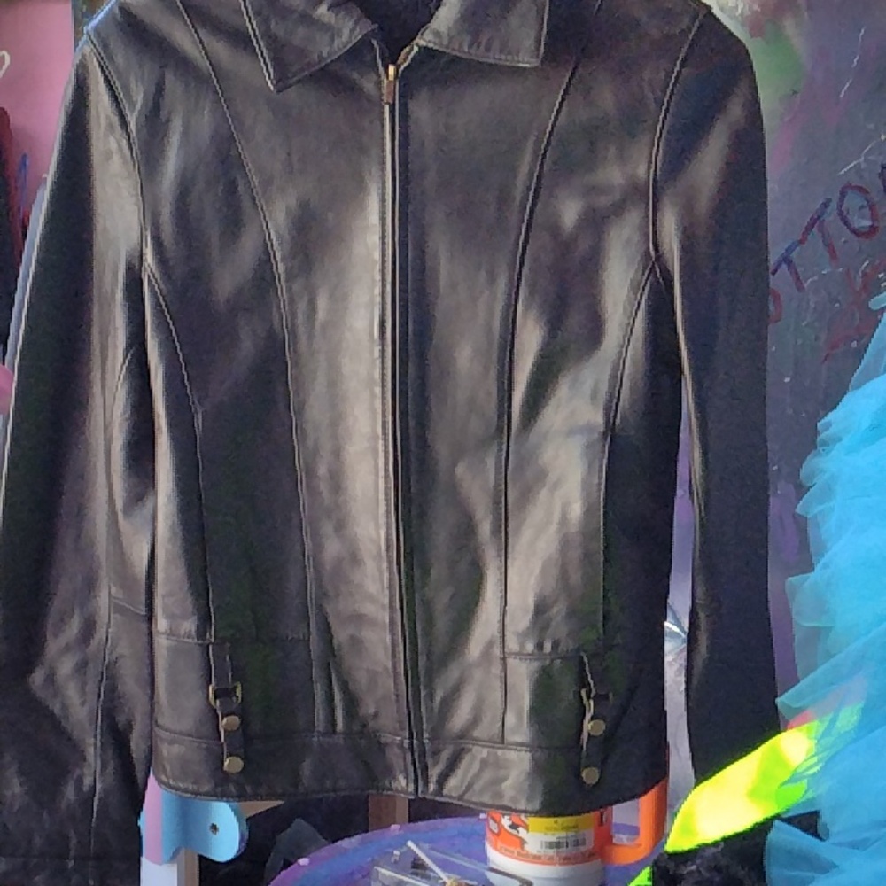 A leather jacket